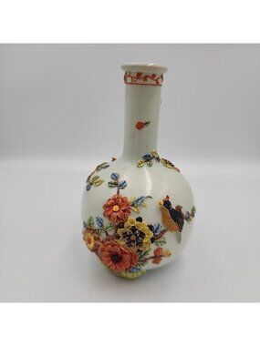 Vintage flower Vase Sahiba Songbirds Porcelain Hand Painted Sahiba Signed 1-302